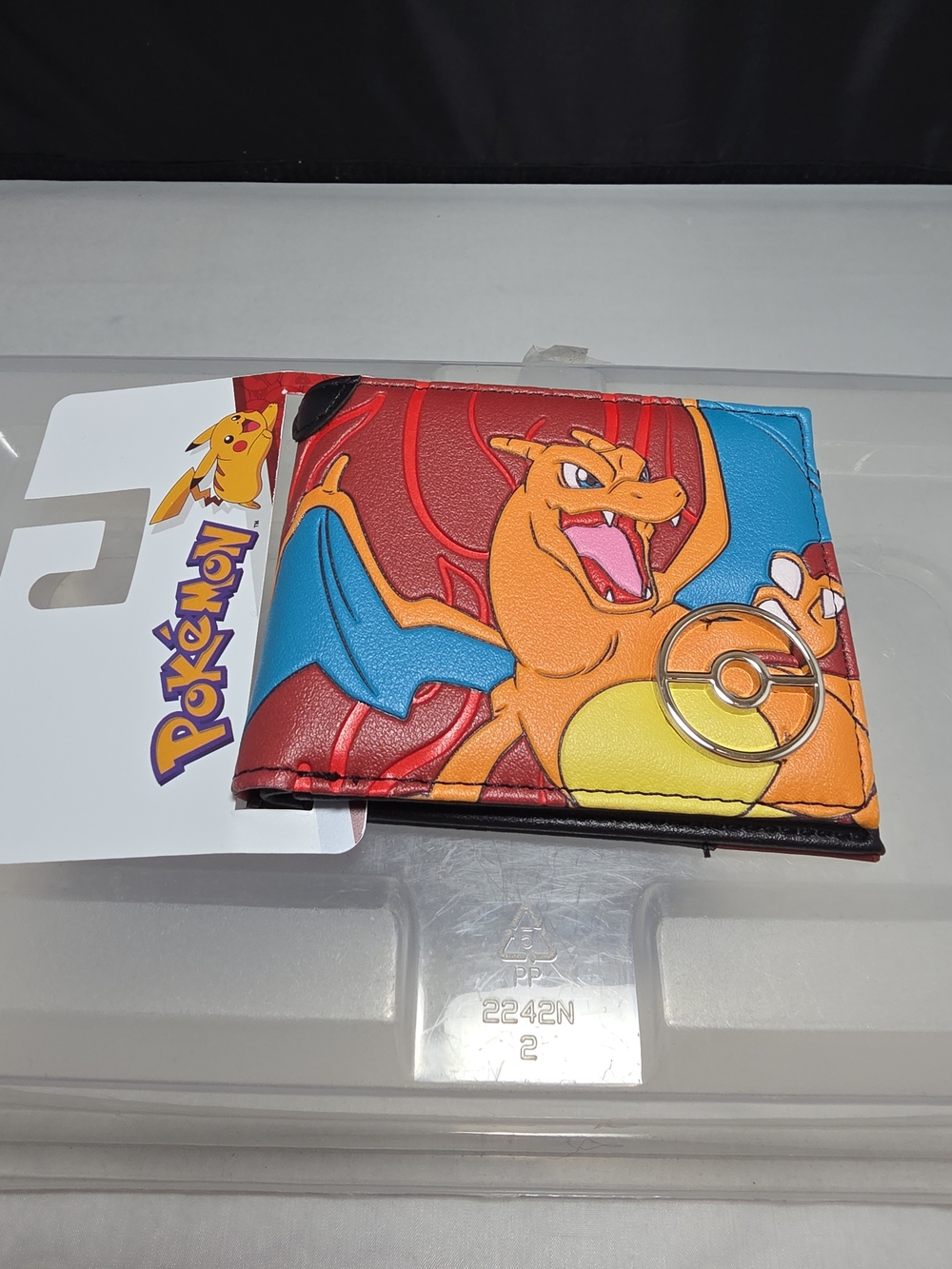 Pokémon Charizard #0006 Bifold Wallet Metal Poké Ball Fire Type New